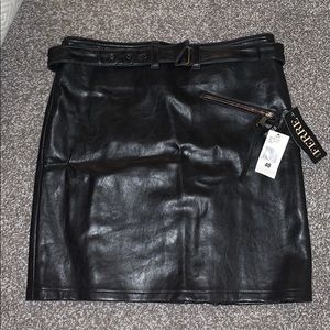 Cute faux leather Italian skirt!